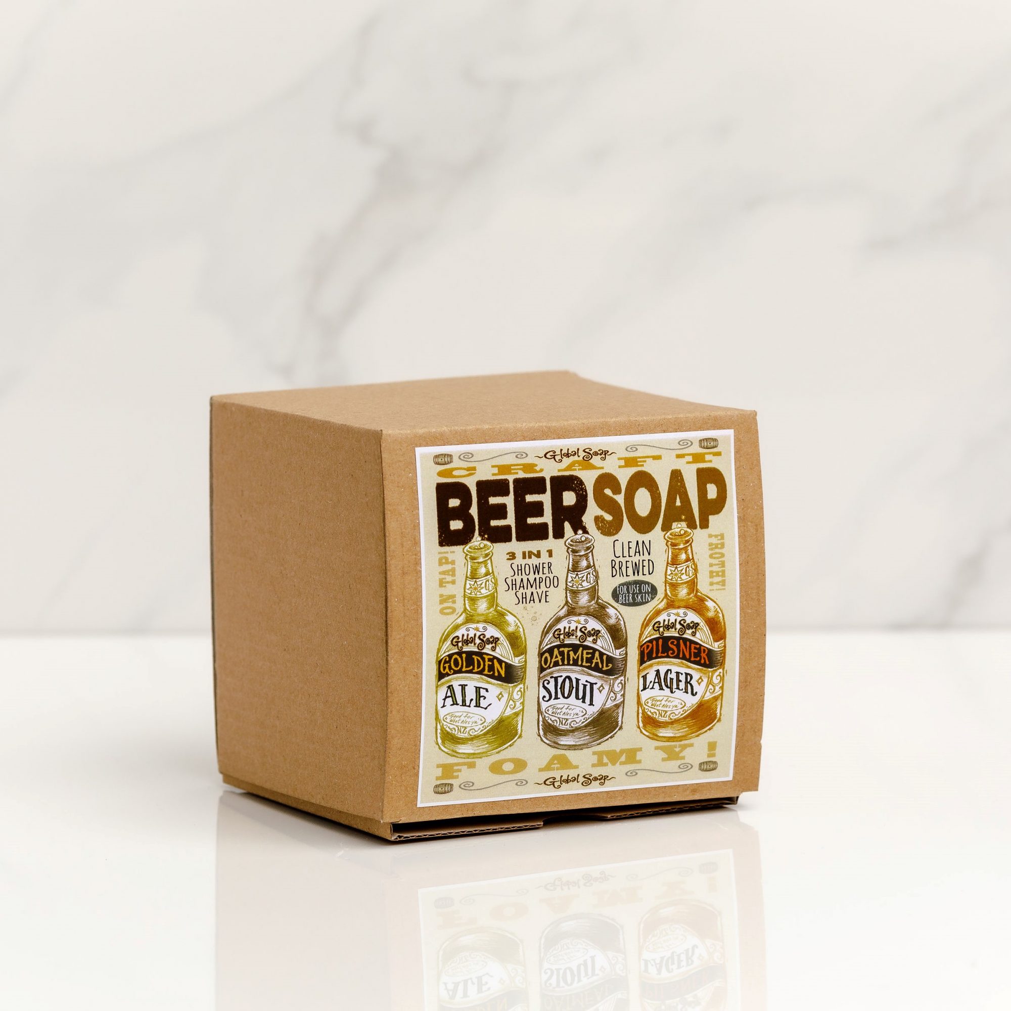 NZ Handmade Natural Box Of Beer Soapap Vintage Look