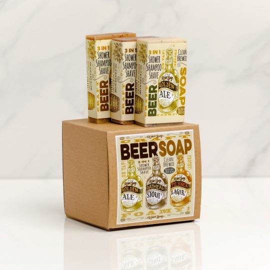 NZ Handmade Natural Box Of Beer Soap