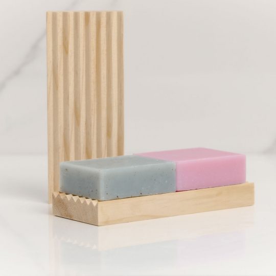 Natural Wooden Soap Rack Large